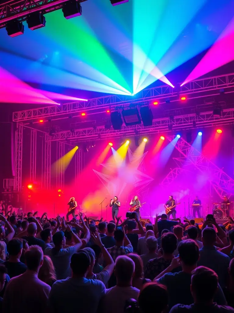A live performance scene from a community concert organized by ASS RYTMIC MUSIC, capturing the energy and excitement of the event.